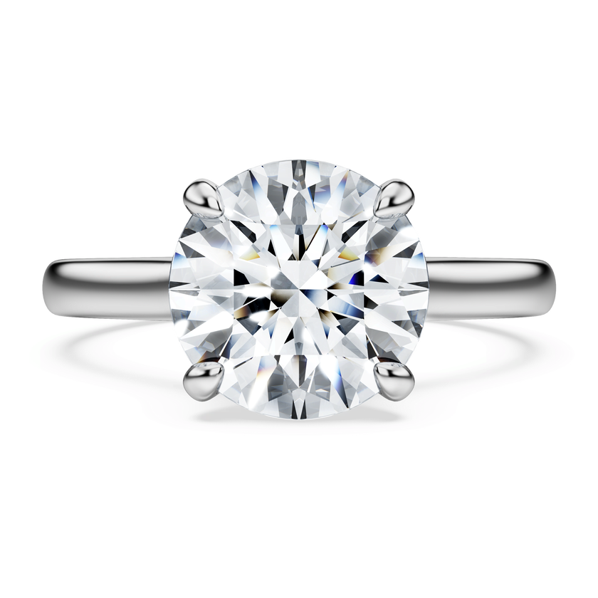 swarovski eternity solitaire ring  laboratory grown diamonds 3 ct tw  round cut  18k white gold
