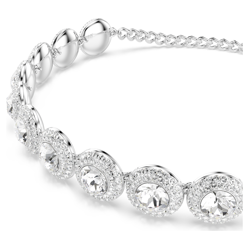swarovski una angelic choker  white  rhodium plated