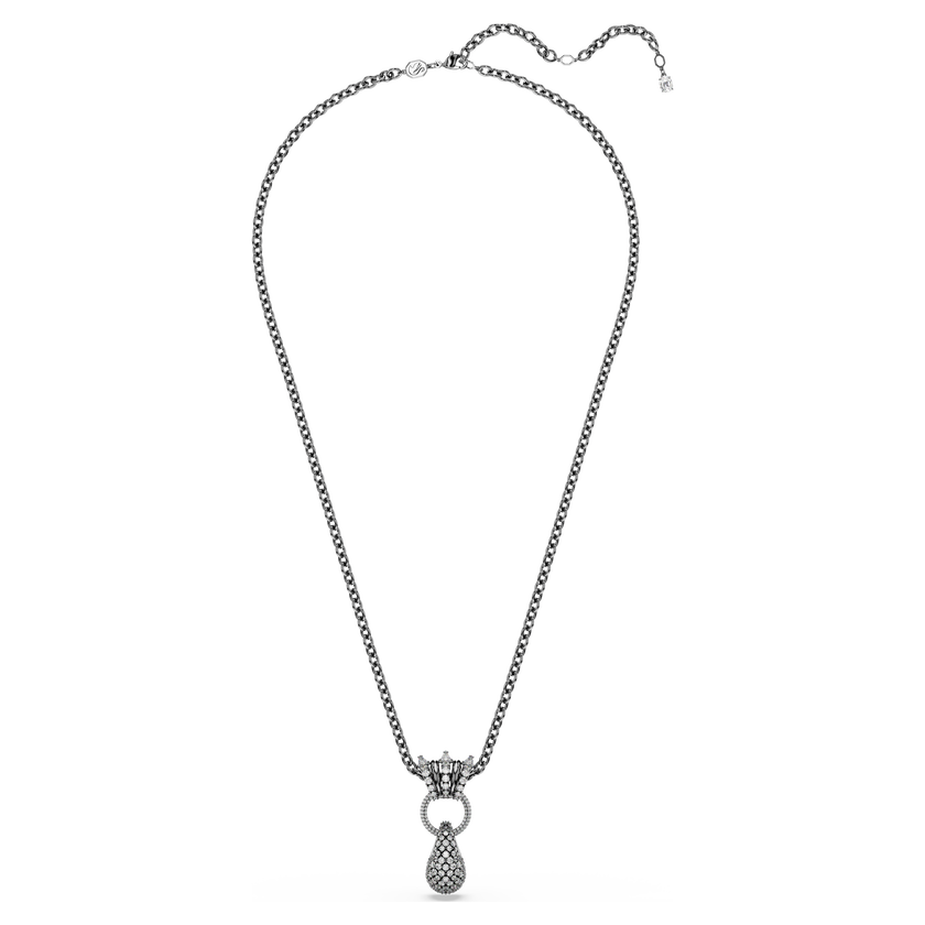 swarovski sublima pendant  mixed cuts  white  ruthenium plated