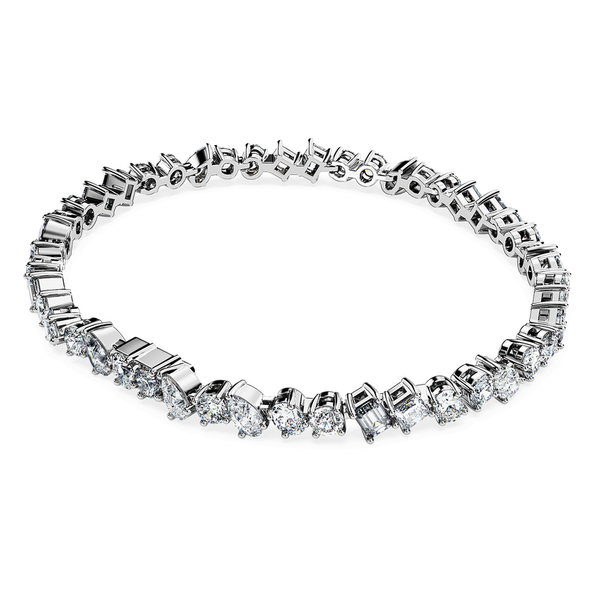 swarovski galaxy tennis bracelet  laboratory grown diamonds 5 ct tw  18k white gold