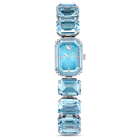 swarovski watch octagon cut bracelet blue stainless steel