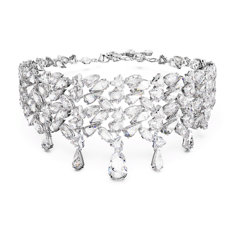 swarovski mesmera choker mixed cuts white rhodium plated