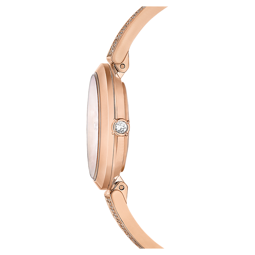swarovski illumina watch  swiss made  metal bracelet  rose gold tone  rose gold tone finish