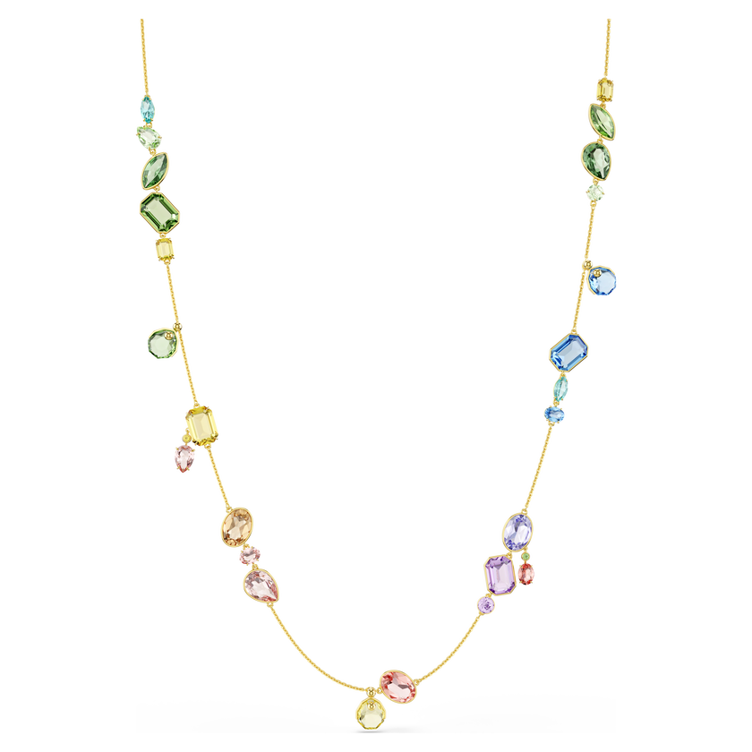 swarovski gema strandage  mixed cuts  multicolored  18k gold finish