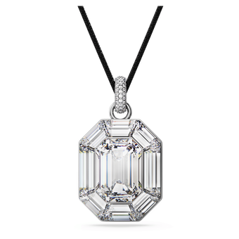 swarovski lucent pendant  octagon cut  white