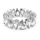 swarovski matrix vittore ring  drop cut  white  rhodium plated