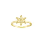 swarovski field star ring  golden  gold plating
