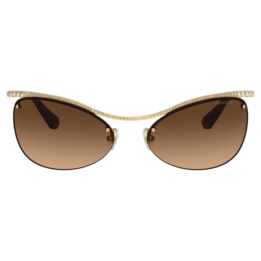 swarovski sunglasses  oval shape  sk7018 ov  brown