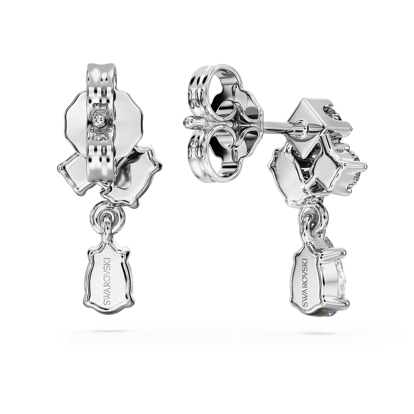 swarovski galaxy drop earrings  laboratory grown diamonds 0 75 ct tw  18k white gold