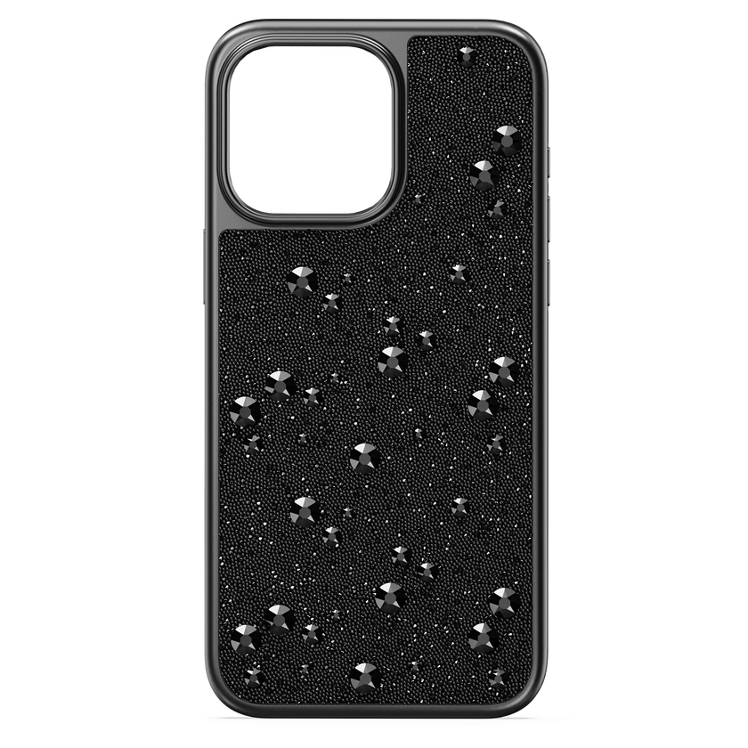 swarovski high smartphone case  iphone  15 pro max  black