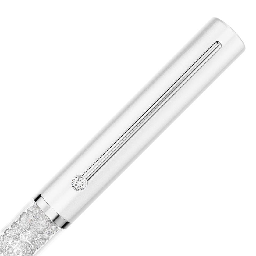 swarovski crystalline ballpoint pen  white lacquered  chrome plated