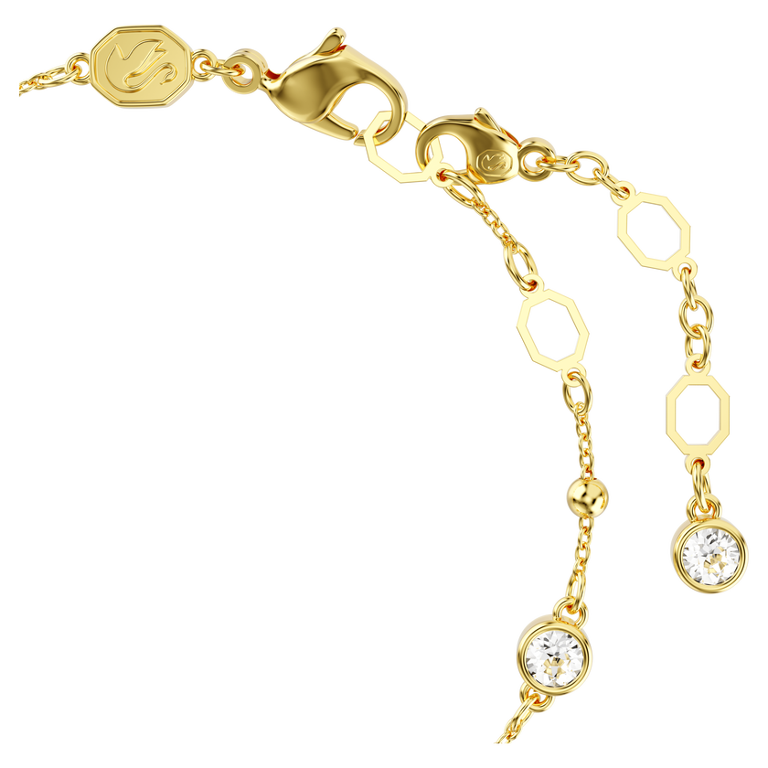swarovski imber bracelet  round cut  white  gold tone plated
