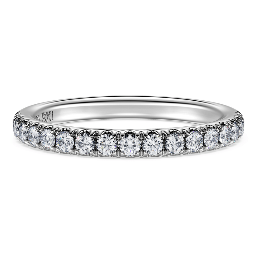 swarovski eternity band ring  lab grown diamonds 0 4 ct tw  round shape  18k white gold