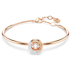 swarovski dextera bangle round cut white rose gold tone plated