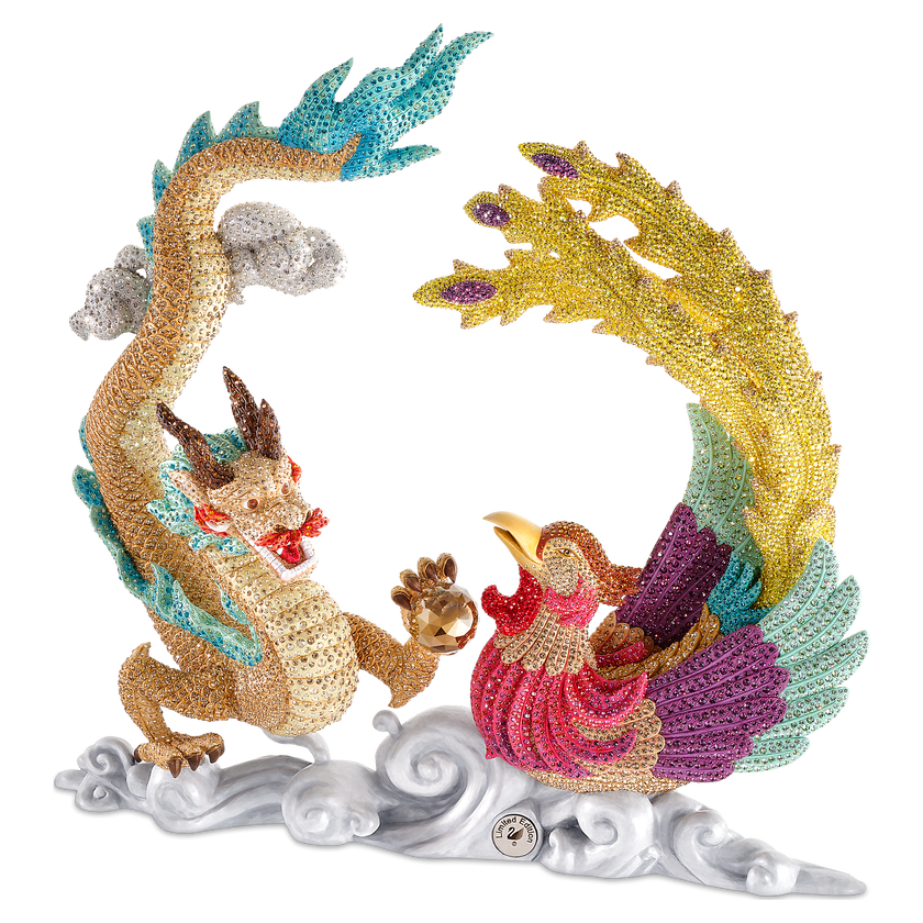 swarovski crystal myriad dragon and phoenix