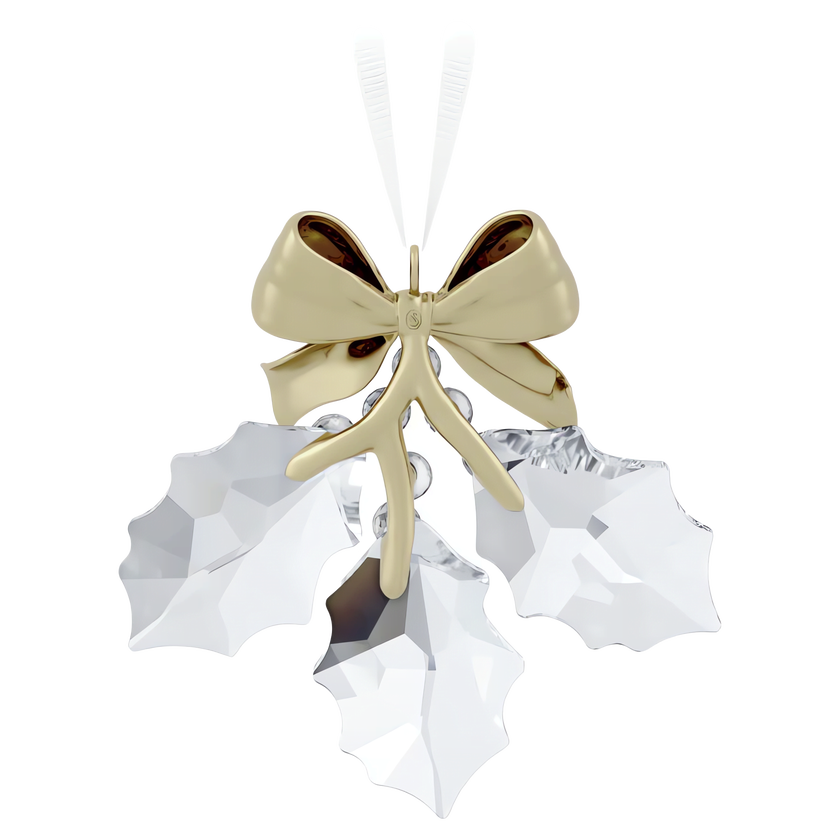 swarovski holiday magic holly leaves ornament