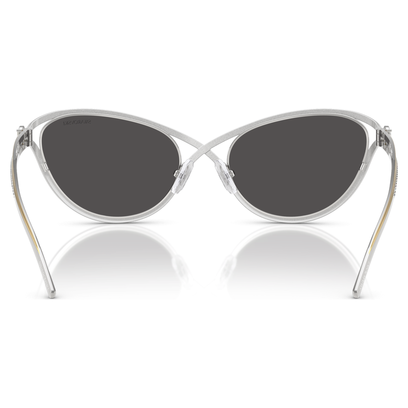 swarovski sunglasses  cat eye shape  sk7025  silver tone