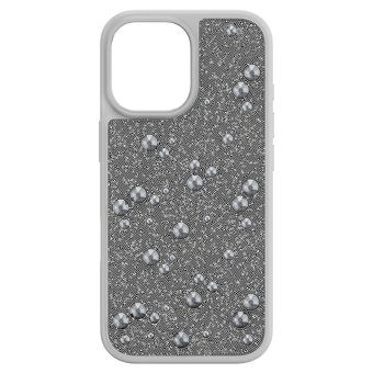 swarovski high smartphone case  flat back crystals  iphone  17  silver tone