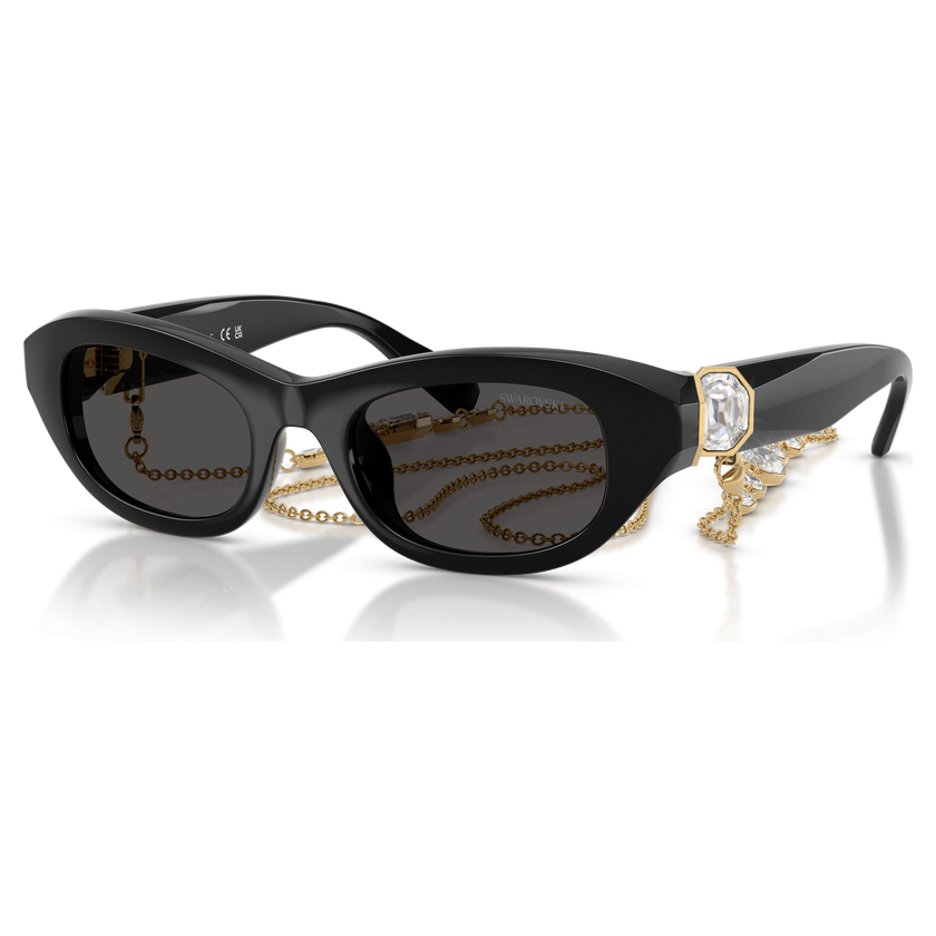 swarovski sunglasses  pillow shape  black