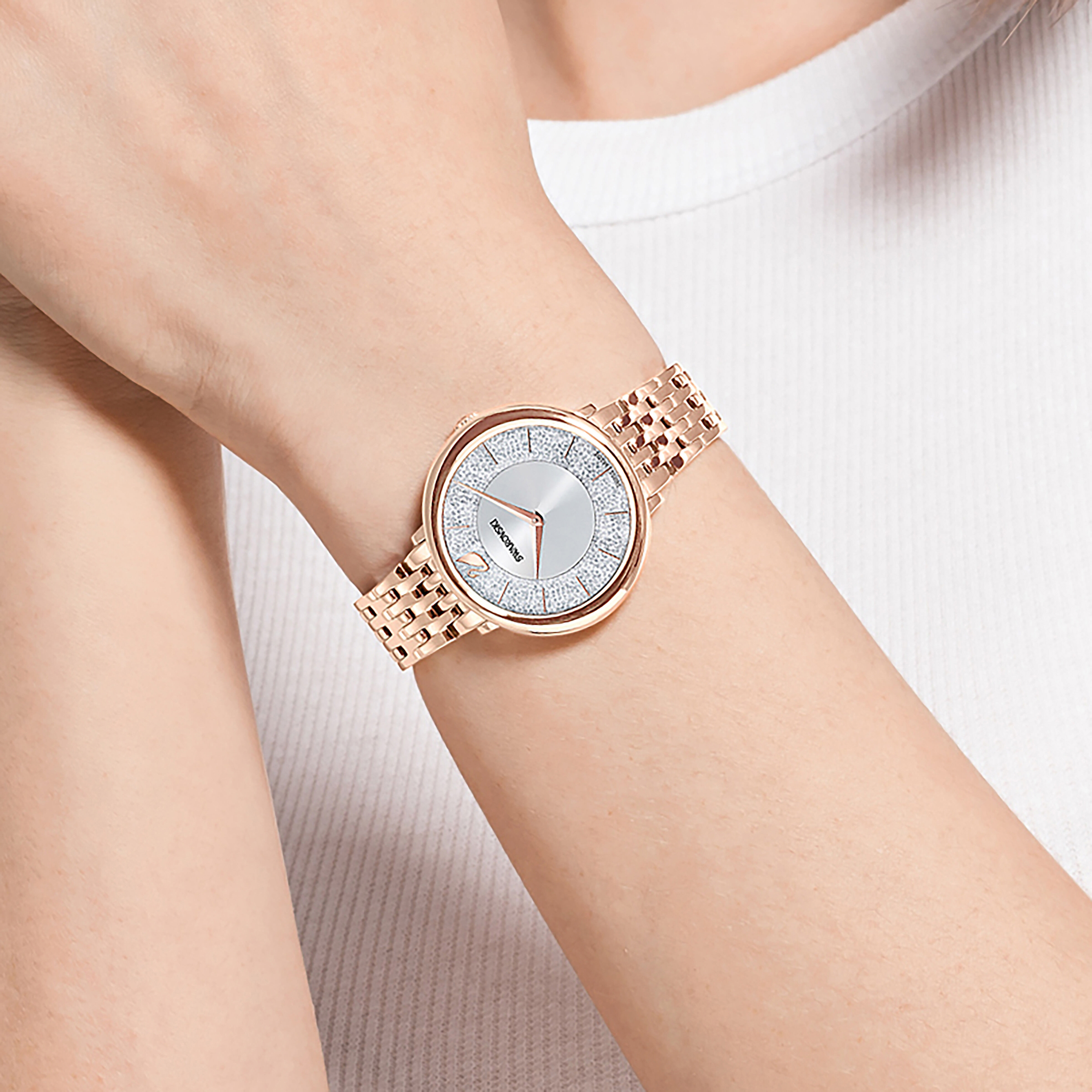 Buy Swarovski Cristalline Chic Watch Metal bracelet Rose gold