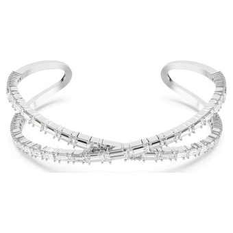 swarovski hyperbola cuff infinity white rhodium plated