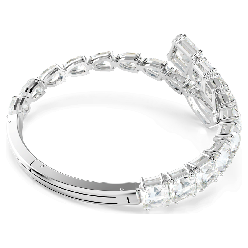 swarovski matrix cuff  mixed cuts  white  rhodium plated