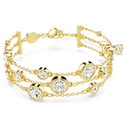 swarovski imber wide bracelet round cut white gold tone plated