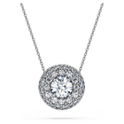 swarovski eternity pendant  laboratory grown diamonds 2 ct tw  18k white gold