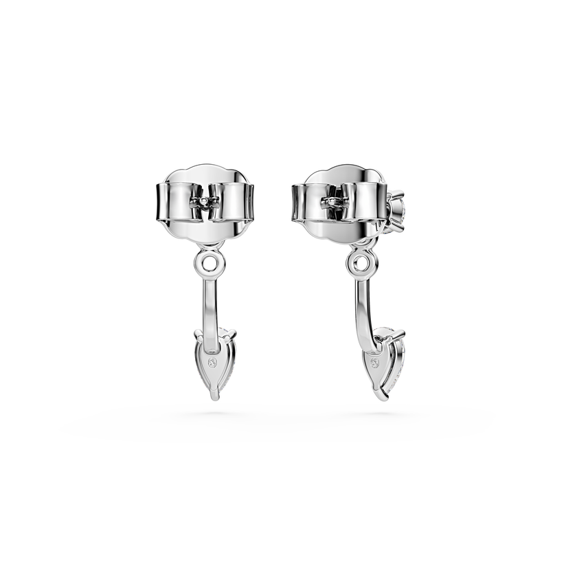 swarovski galaxy earring jackets  lab grown diamonds 0 8 ct tw  round shape  sterling silver