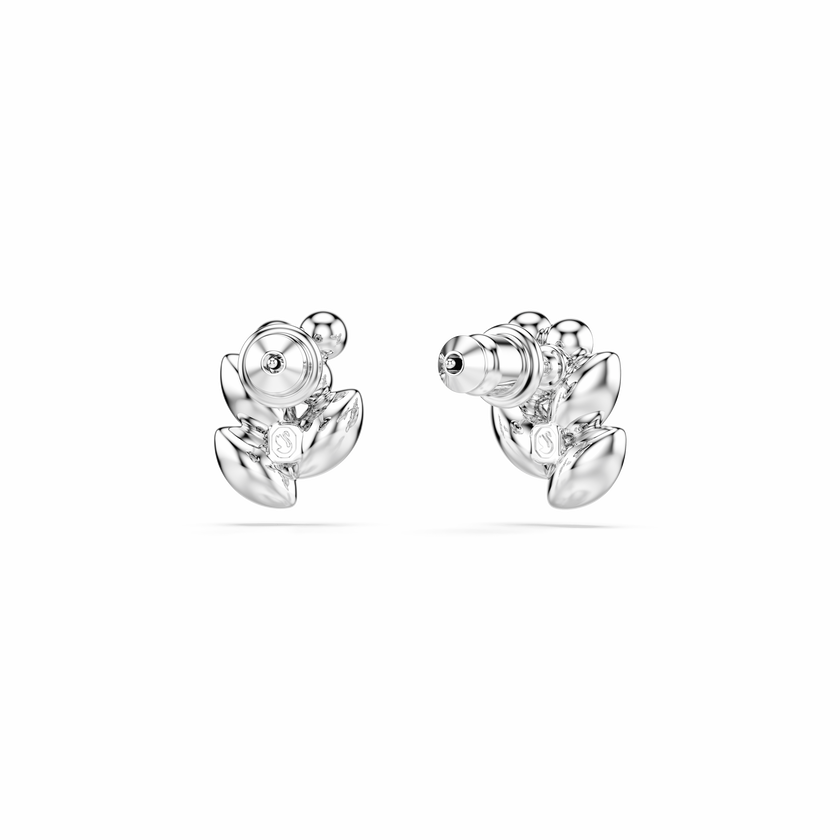 swarovski diapason stud earrings  mixed cuts  white  rhodium plated