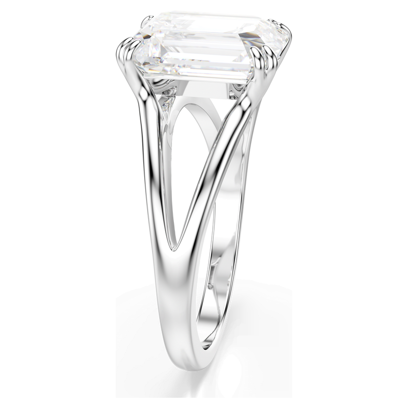 swarovski stilla ring  octagon cut  white  silver tone finish