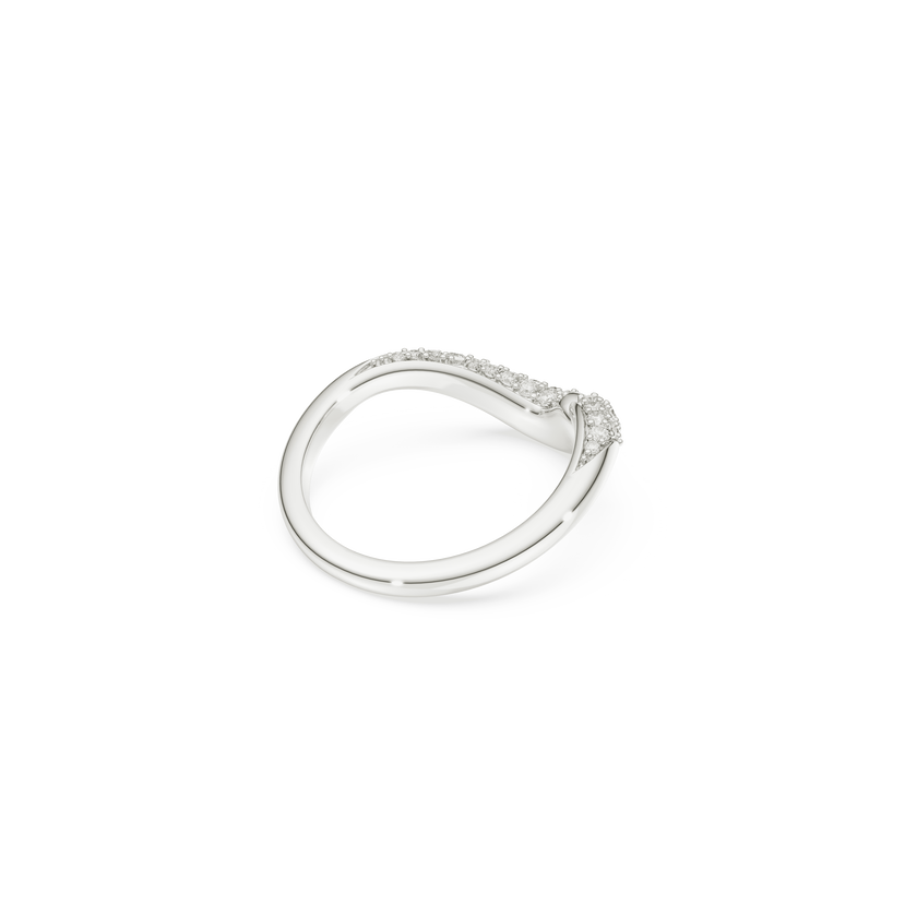 swarovski classica open ring  round cut  white  sterling silver
