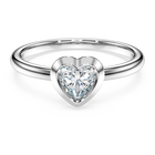 swarovski eternity solitaire ring  lab grown diamonds 0 5 ct tw  heart shape  sterling silver