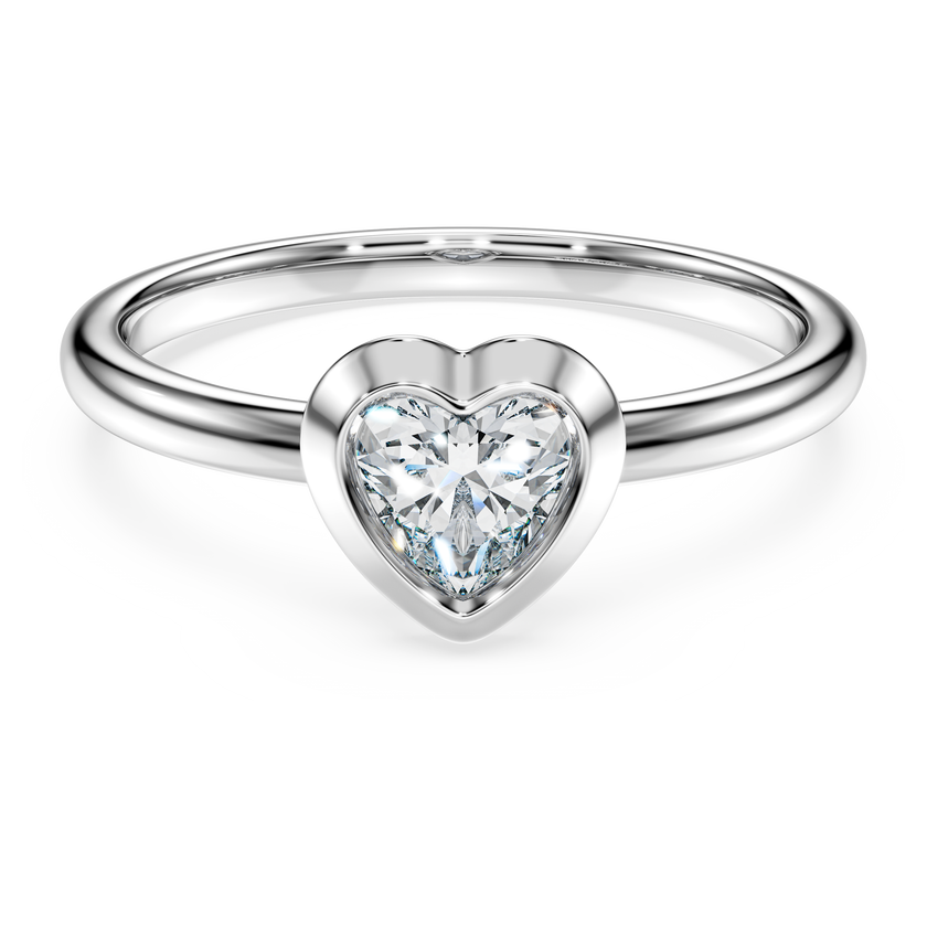 swarovski eternity solitaire ring  lab grown diamonds 0 5 ct tw  heart shape  sterling silver