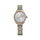 swarovski attract watch  swiss made  metal bracelet  gold tone  champagne gold tone finish