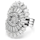 swarovski idyllia ring  set  3   mixed cuts  shell  white  rhodium plated