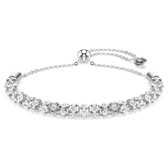 swarovski dextera bracelet  round cut  white  stainless steel