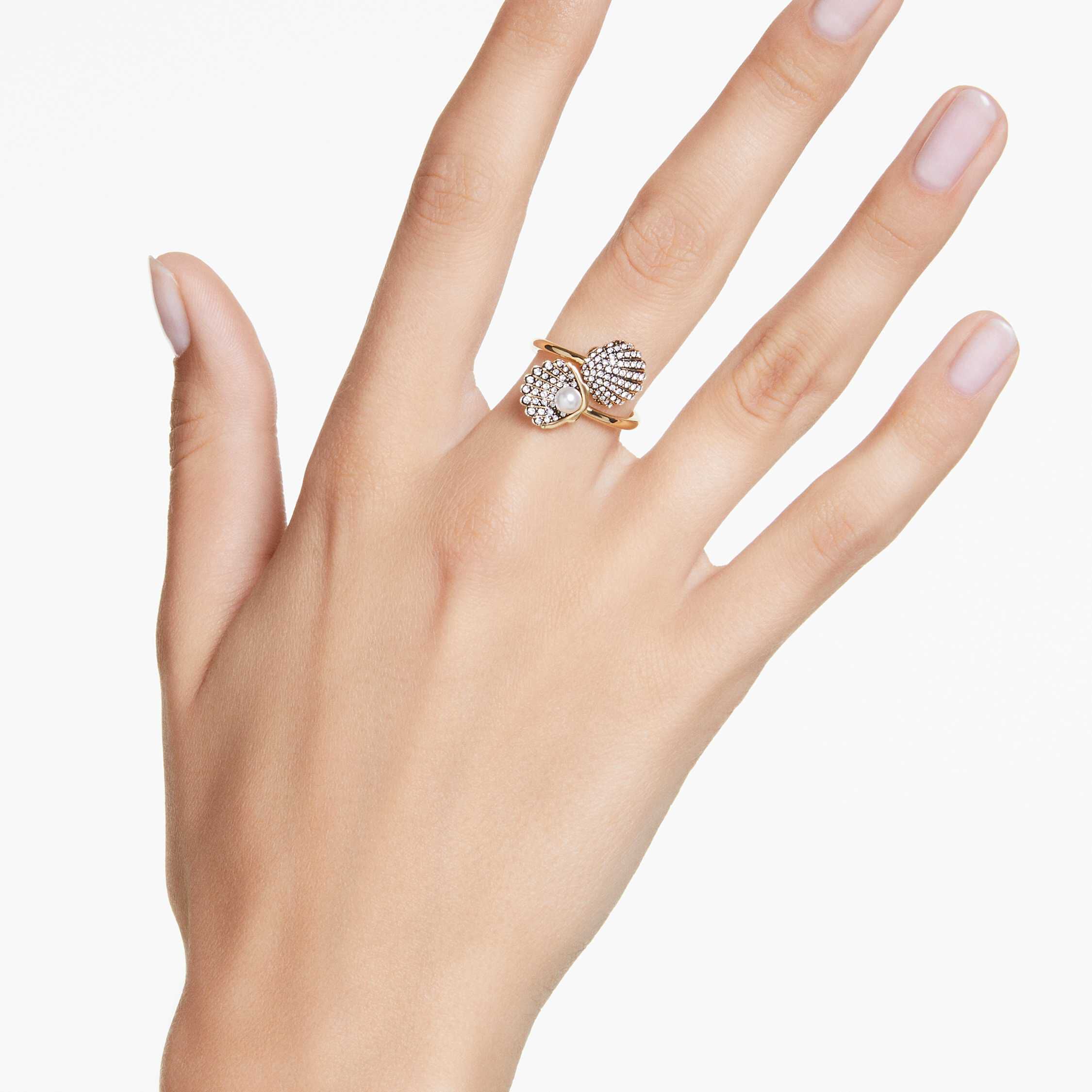 Buy Swarovski Idyllia ring Shell White Gold tone plated
