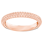 swarovski stone mini ring pink rose gold plating
