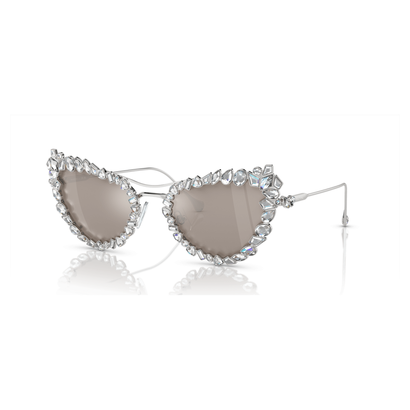 swarovski sunglasses  statement  cat eye shape  sk7011el  white