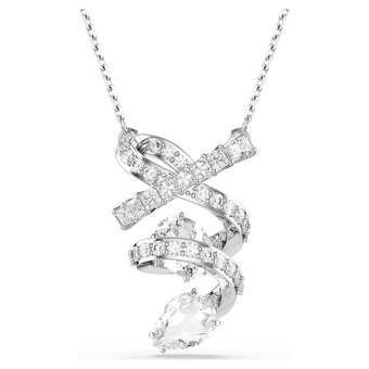 swarovski hyperbola pendant mixed cuts white rhodium plated