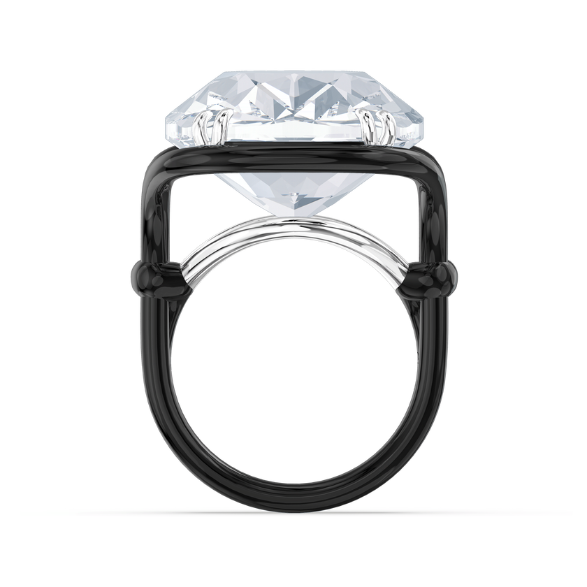swarovski harmonia cocktail ring  oversized crystal  white  mixed metal finish