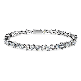 swarovski galaxy tennis bracelet  laboratory grown diamonds 4 9 ct tw  18k white gold