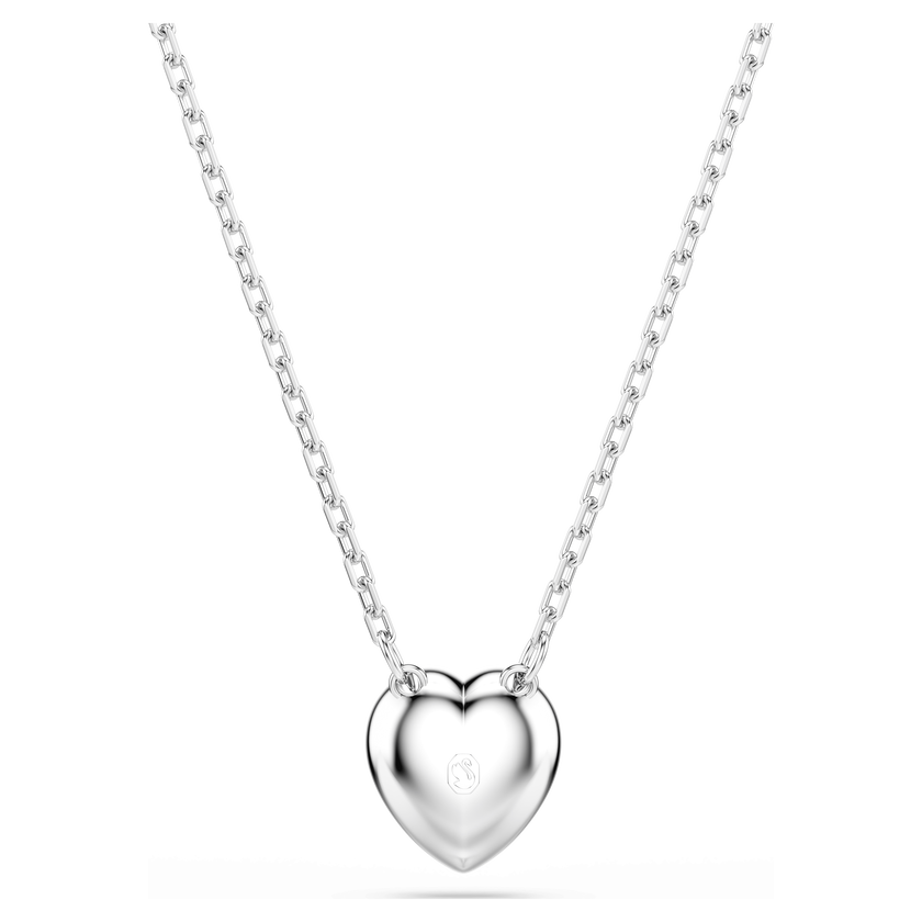 ariana grande x swarovski pendant  mixed cuts  heart  white  rhodium plated