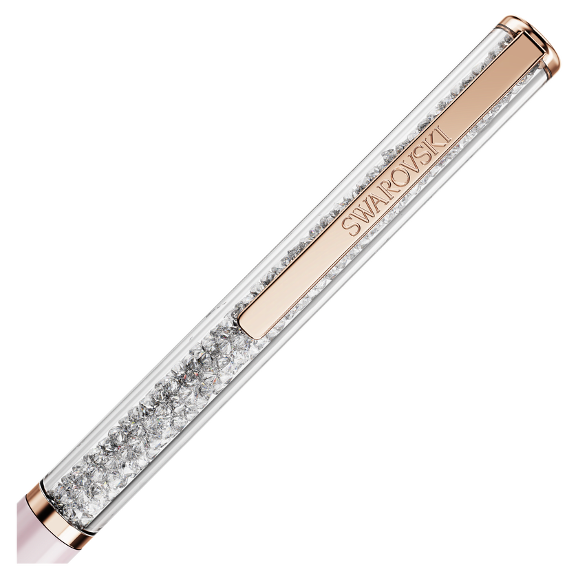 swarovski crystalline silk ballpoint pen  pink  pink lacquered  rose gold tone plated