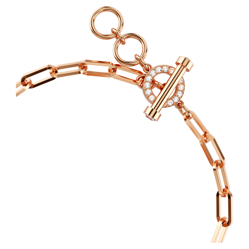 swarovski teddy bracelet  pink  rose gold tone plated