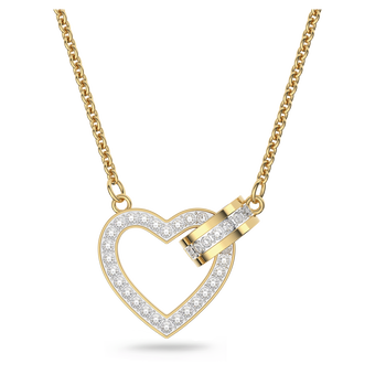 swarovski lovely necklace  heart  white  gold tone plated
