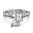 swarovski galaxy ring  laboratory grown diamonds 1 4 ct tw  18k white gold