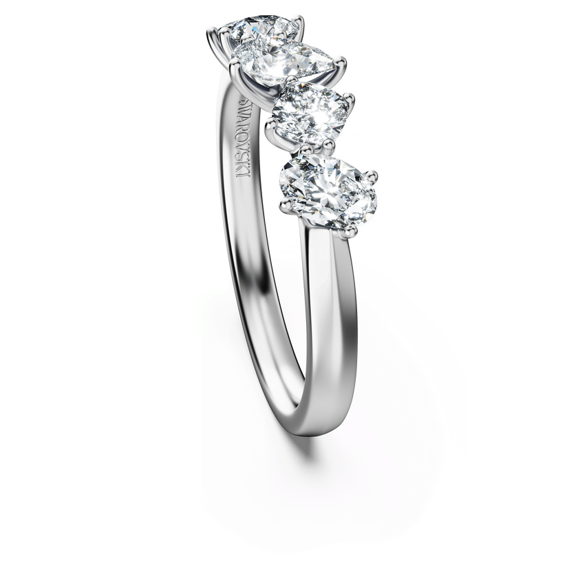 swarovski galaxy ring  lab grown diamonds 1 ct tw  mixed shapes  18k white gold
