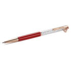 swarovski crystalline ballpoint pen  bell  red lacquered  rose gold tone plated